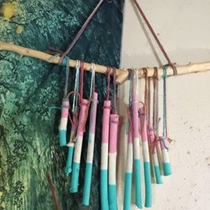 Boho decor heart shaped wall hanging